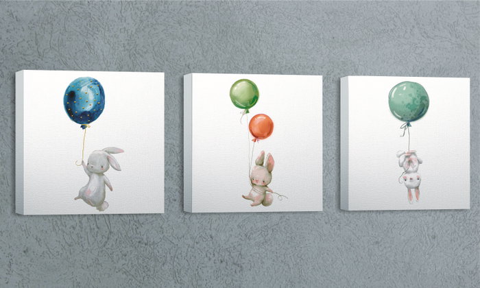 Wallity FAH11 Conjunto de 3 Cuadros Decorativos sobre Lienzo Multicolor de 30 x 30 cm Wallity FAH11 Conjunto de 3 Cuadros Decorativos sobre Lienzo Multicolor de 30 x 30 cm